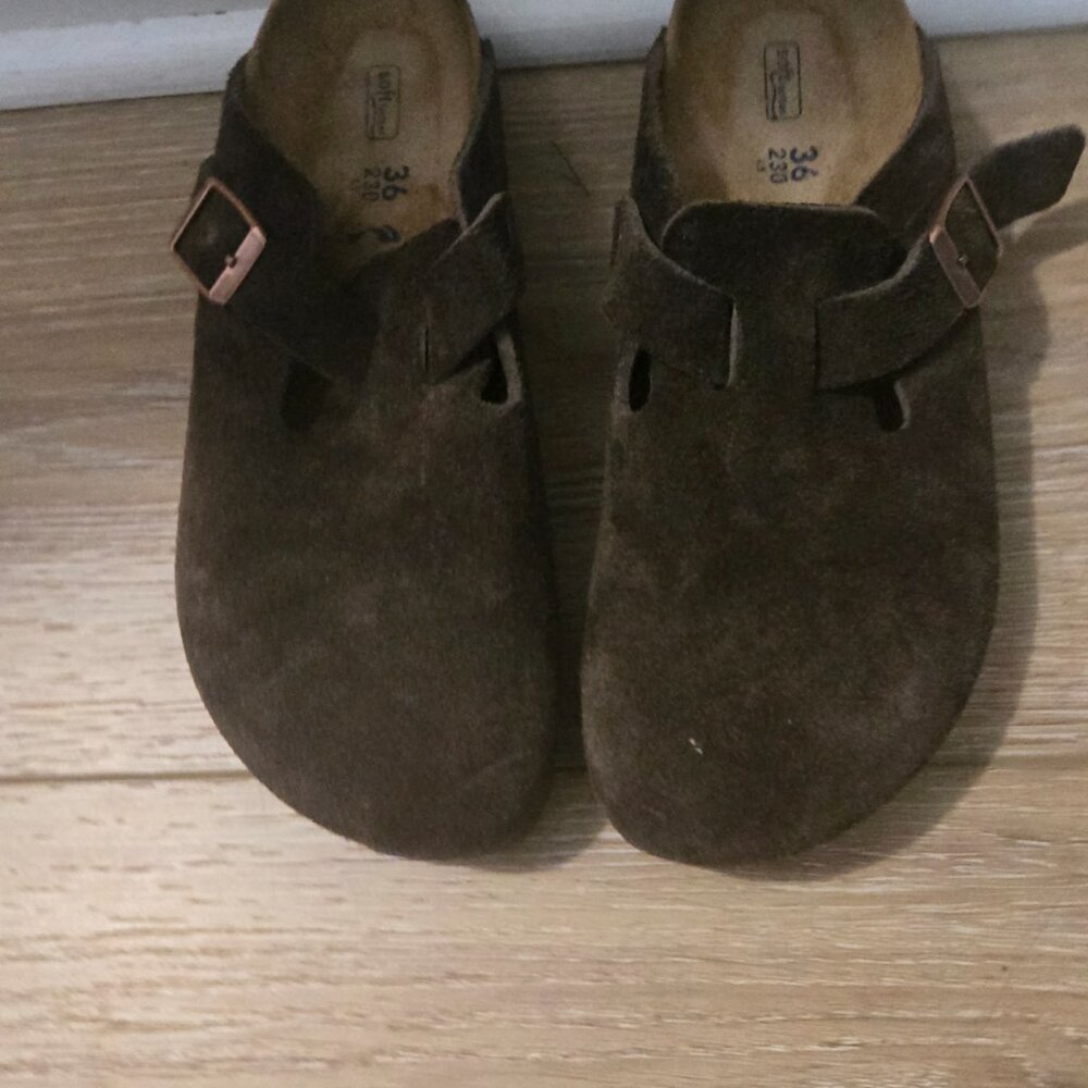 Birkenstock Boston suede clogs size 36
